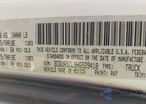 2017 Ram 2500 Tradesman 4X4 6'4 Box from USA, damaged, VIN 3C6UR5CL3HG529418